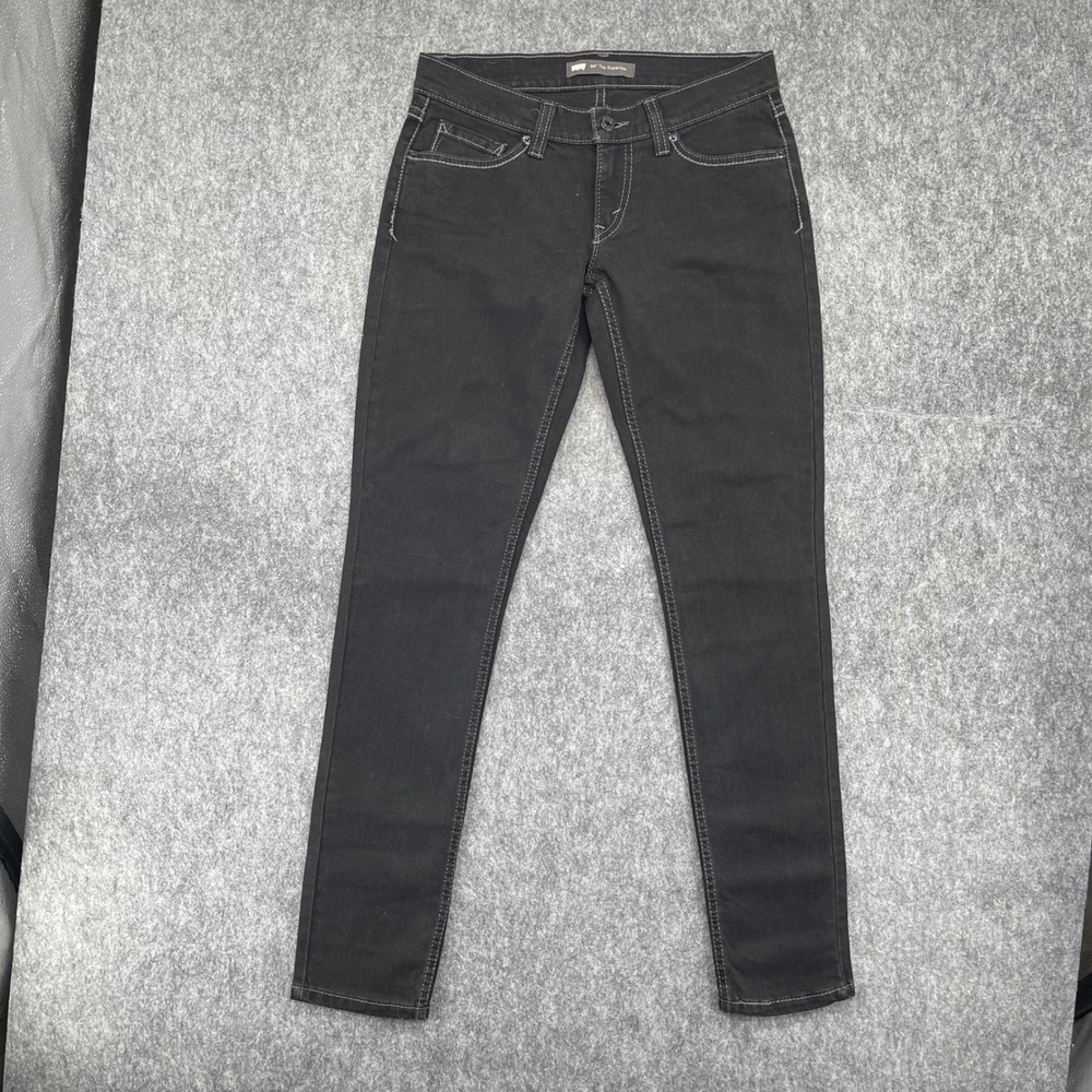 Levis 524 Too Superlow Jeans 5M Black Contrast Stitch Slim Fit